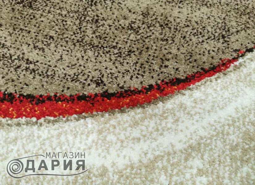 Тъкан килим MAGNOLIA 097 d.beige/red елипса